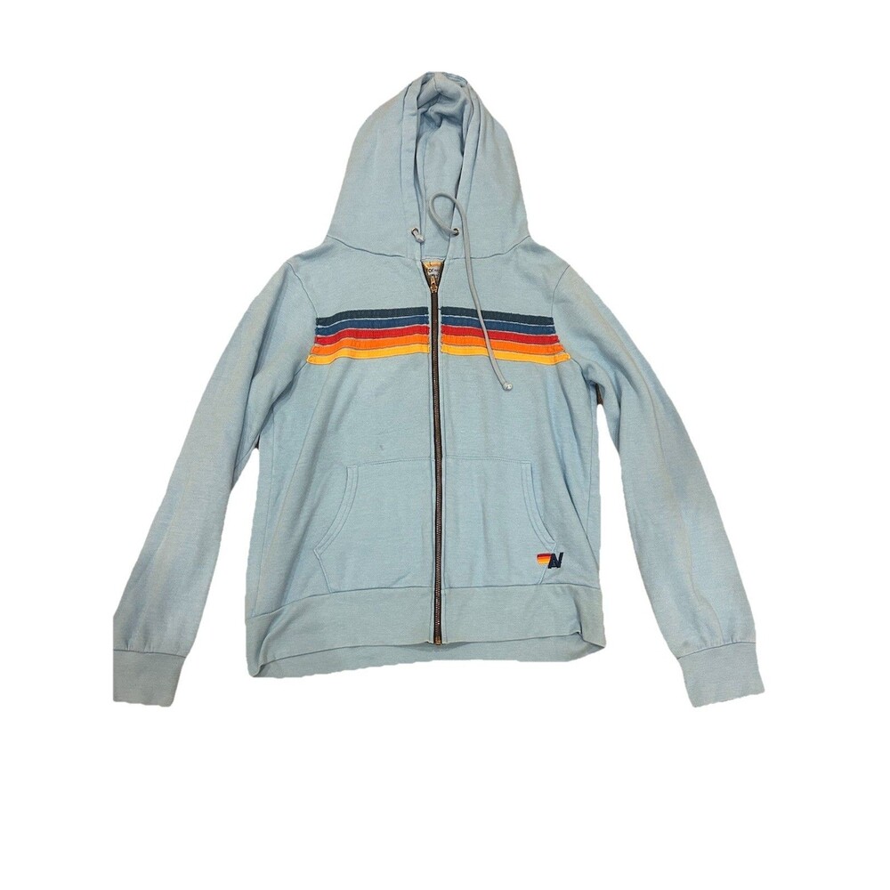 Aviator Nation Sky Blue 5 Stripe Set Hoodie and Sweatpants - Picture 2 of 9